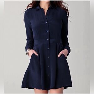 Theory Navy Blue Shirt Dress